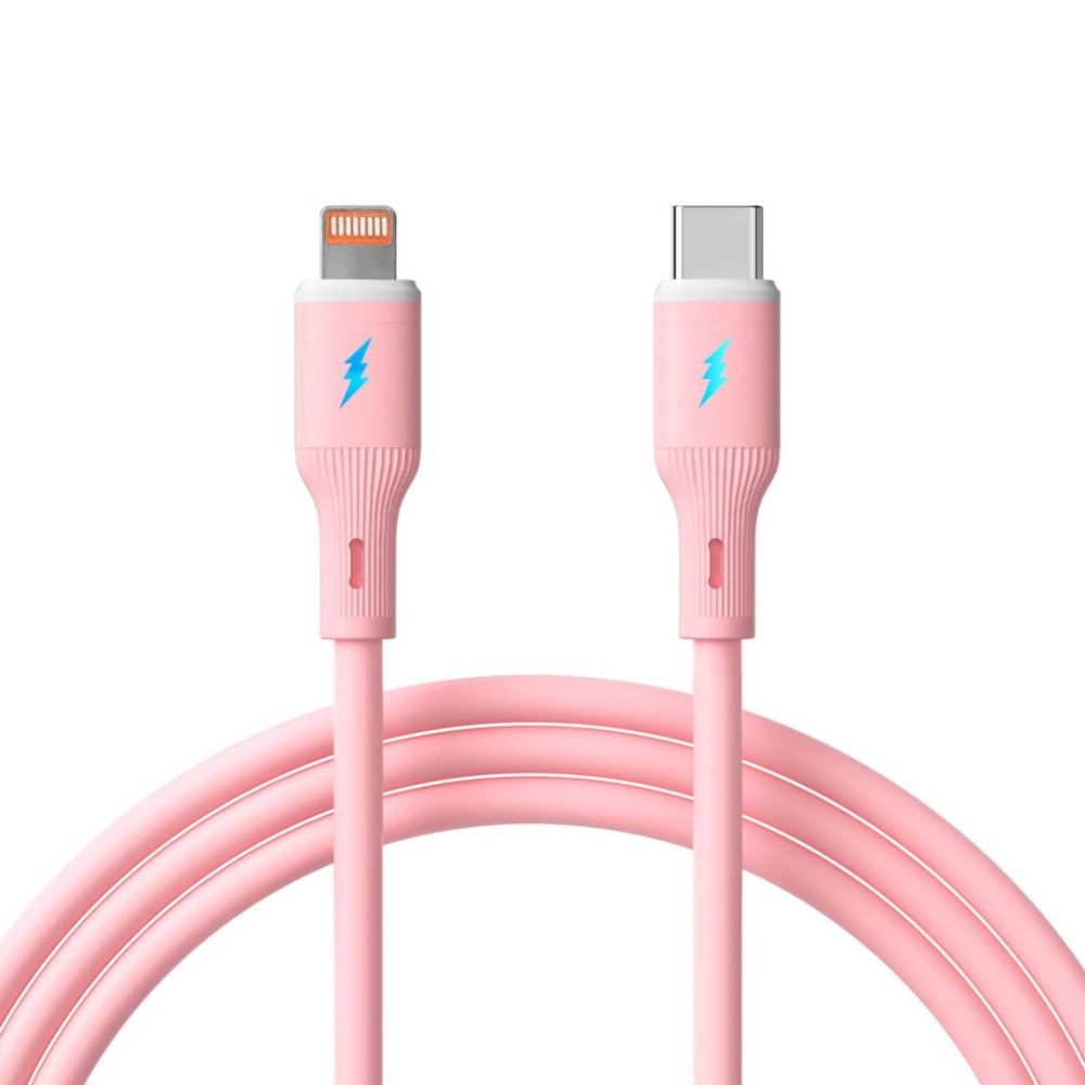 Akyga AK-USB-71 USB-C to Lightning 30W Cable 1m Pink