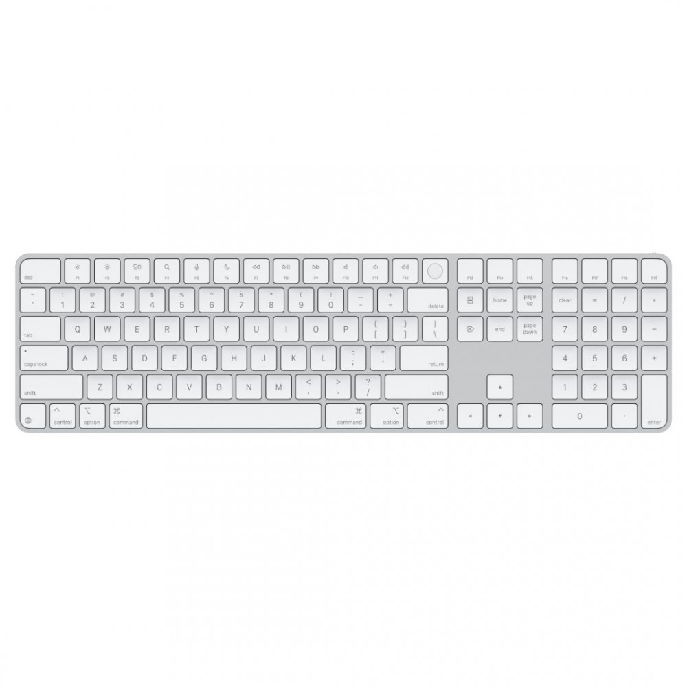 Apple Magic Keyboard (2024) Touch ID and Numeric Keypad Bluetooth Keyboard White US