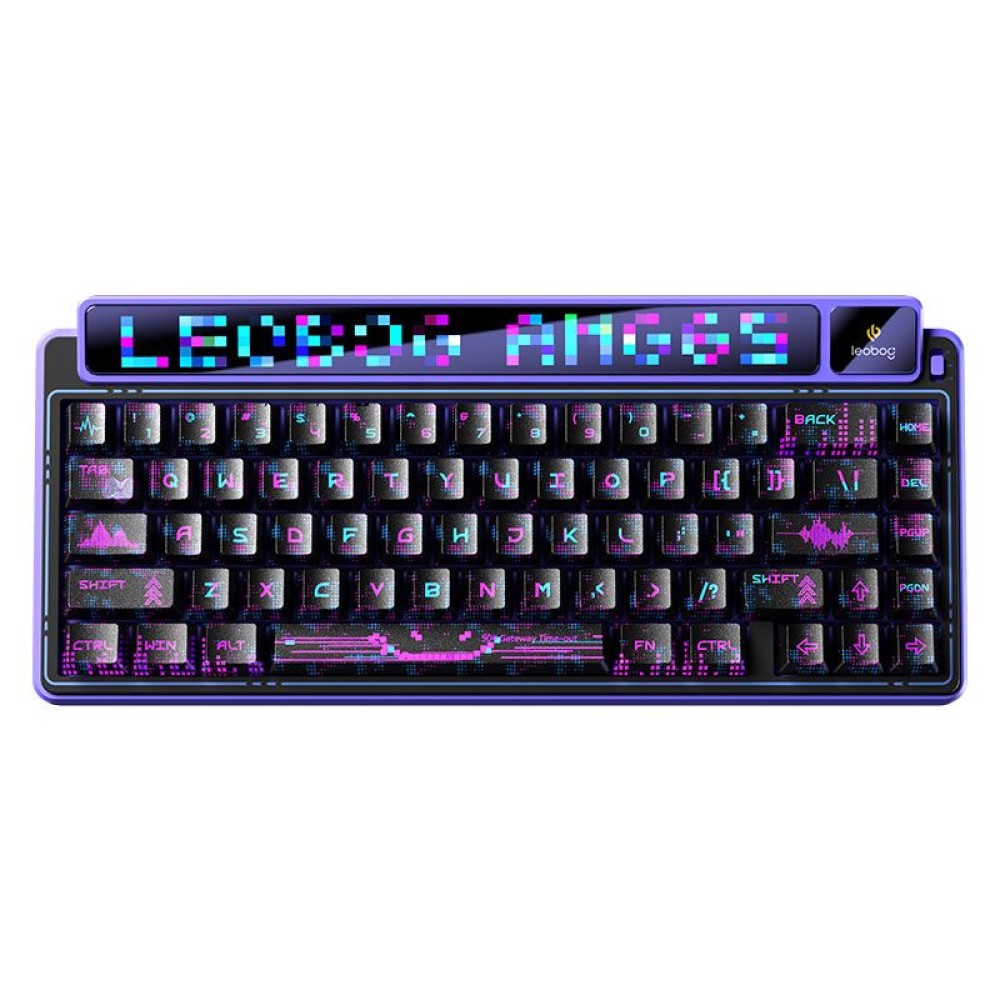 Aula AMG65 Purple LightFeather RGB Gaming Wireless Bluetooth Mechanical Keyboard Cyber Star Nights US