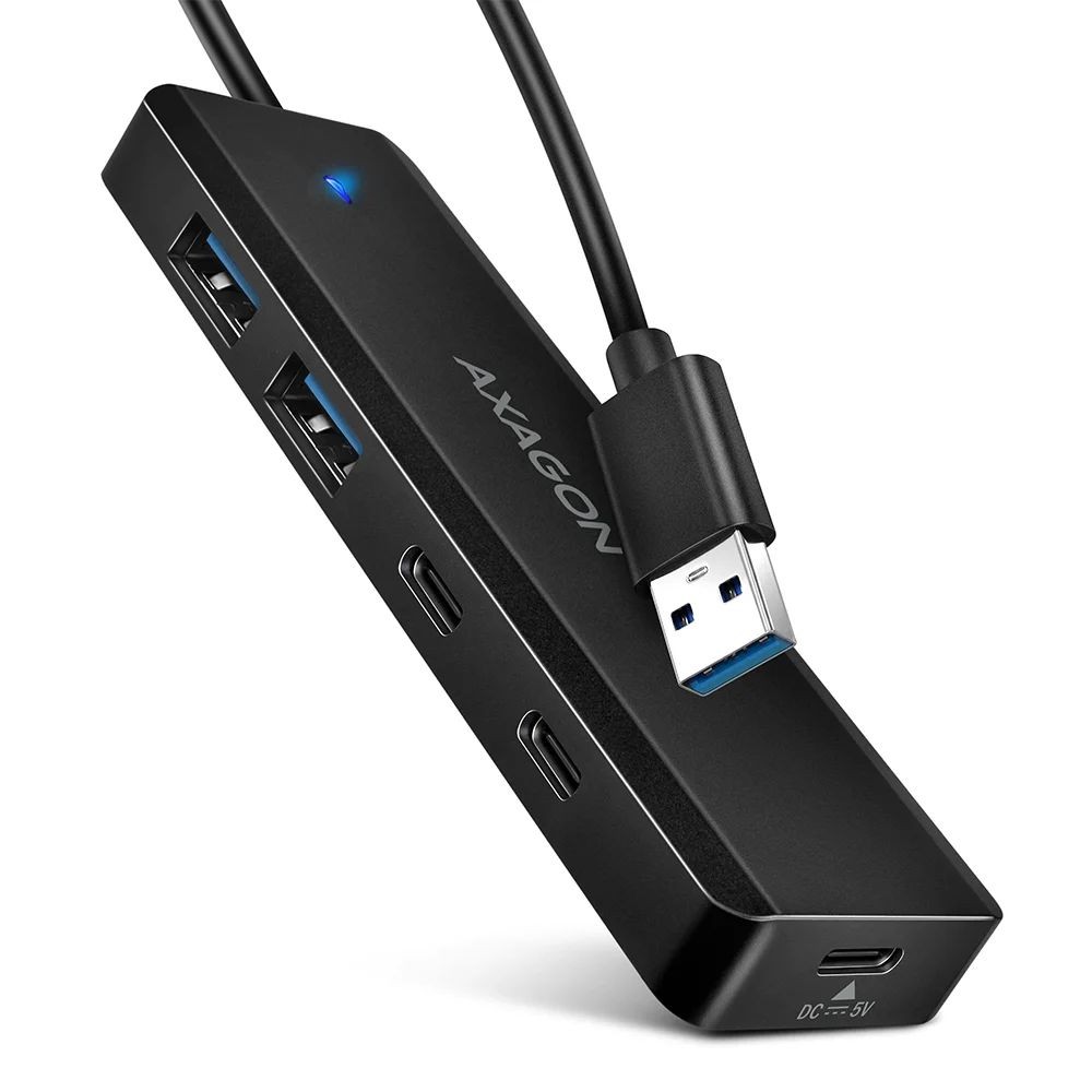 AXAGON 4-portos USB3.2 HUB Black