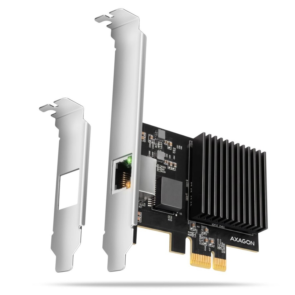 AXAGON PCEE-10GR PCIe Adapter 10 Gigabit Ethernet Realtek PXE w. SP & LP