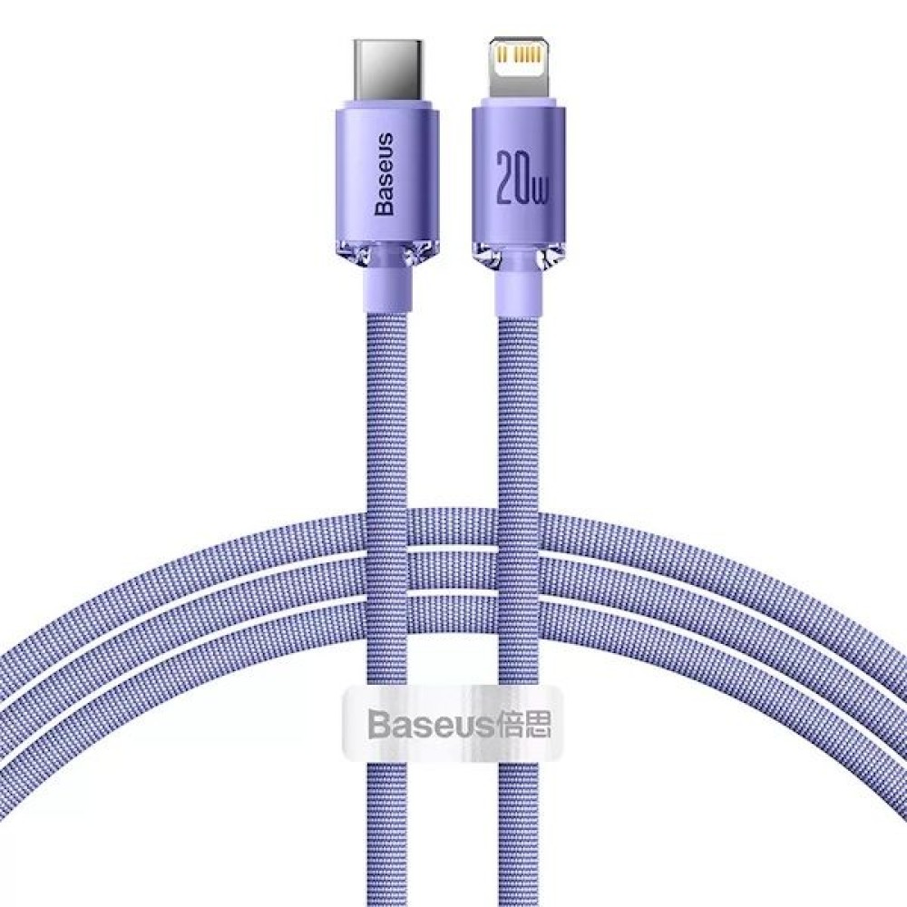 Baseus Crystal Shine USB-C Lightning Cable 20W 1,2m Purple