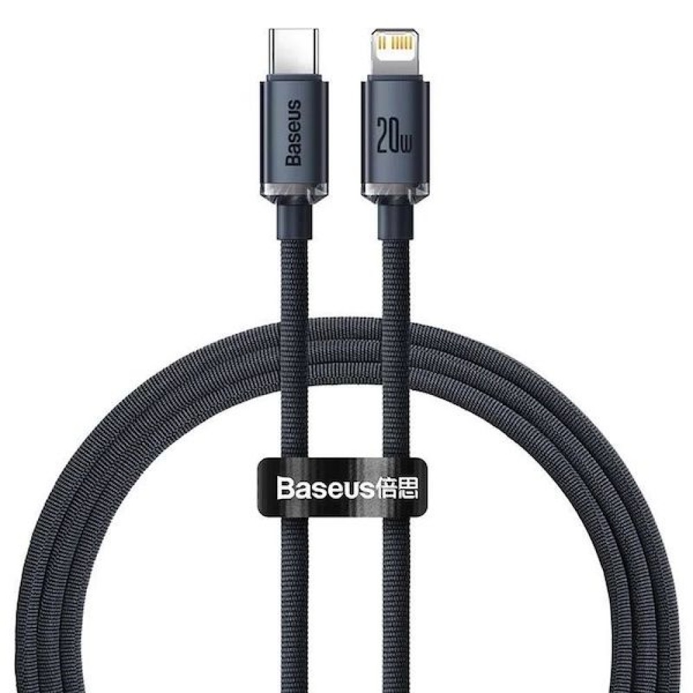 Baseus Crystal Shine USB-C Lightning Cable 20W 2m Black
