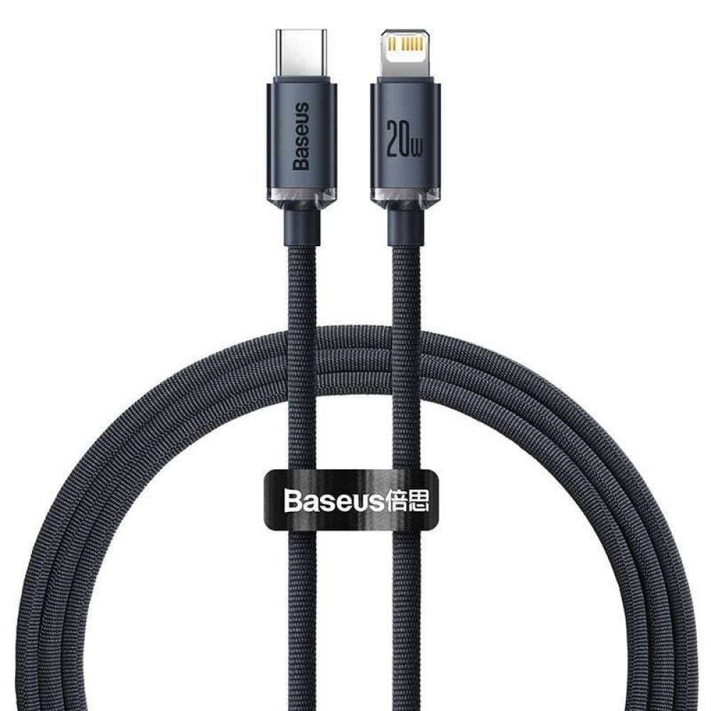 Baseus Crystal USB-C Lightning 1,2m Black