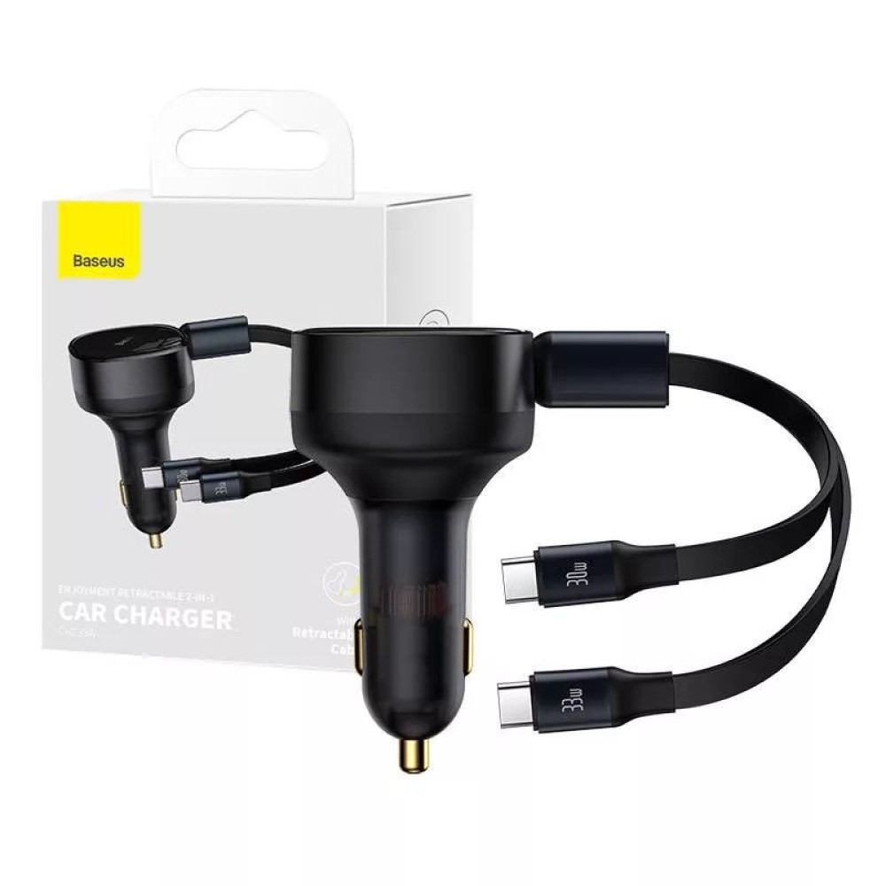 Baseus Enjoyment USB-C 33W Car Charger Black