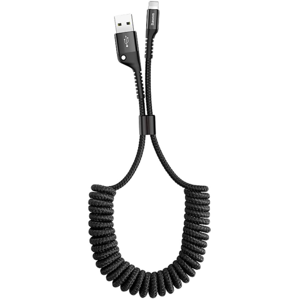 Baseus Fish Eye Spring USB-A - Lightning Cable 2A 1m Black
