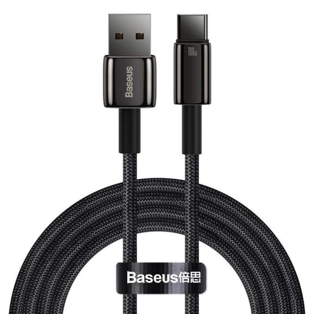 Baseus Tungsten Gold USB-A - USB-C 100W Cable 2m Black