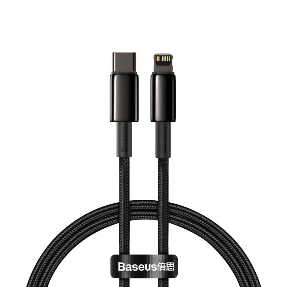 Baseus Tungsten Gold USB-C - Lightning Cable 1m Black