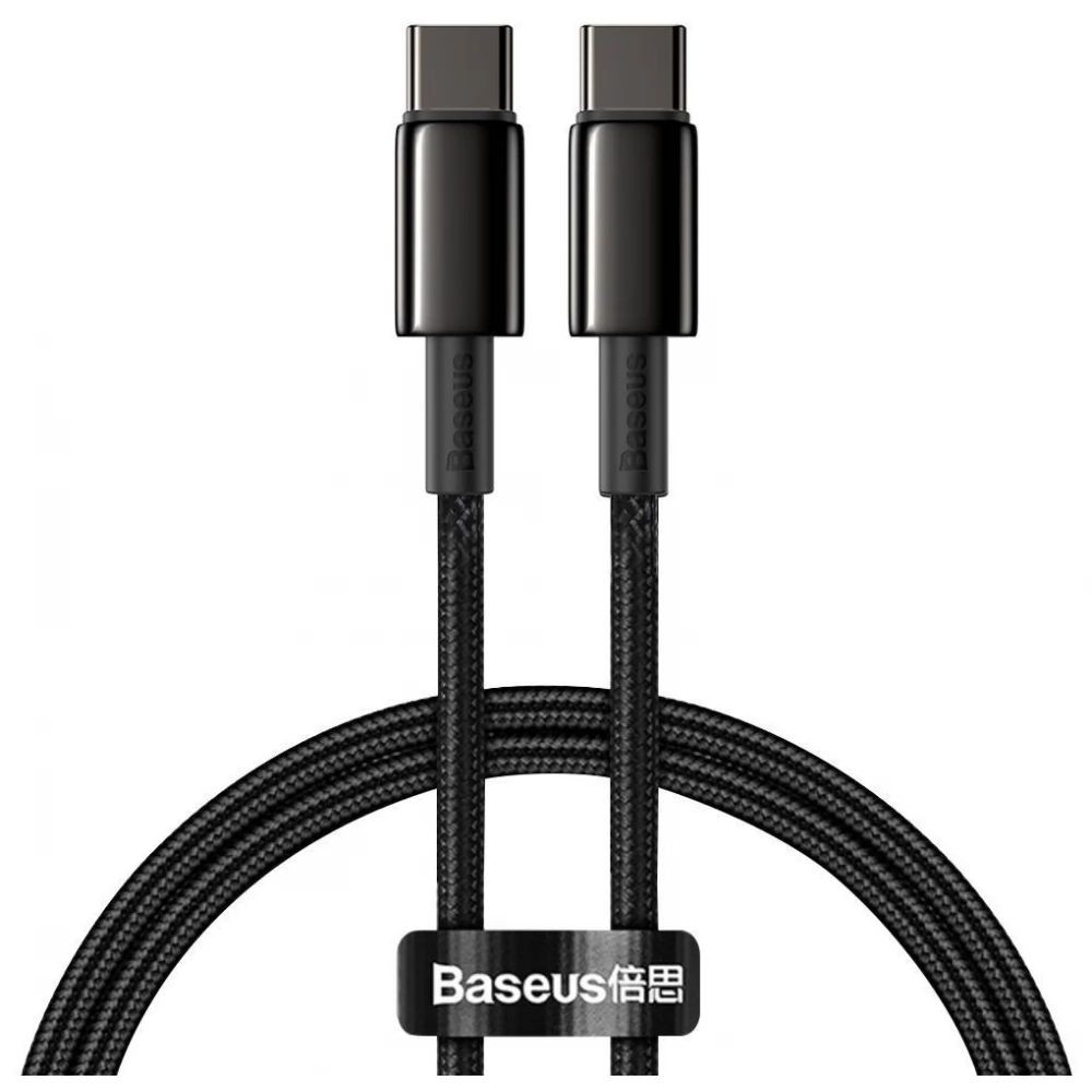 Baseus Tungsten Gold USB-C - USB-C Cable 2m Black