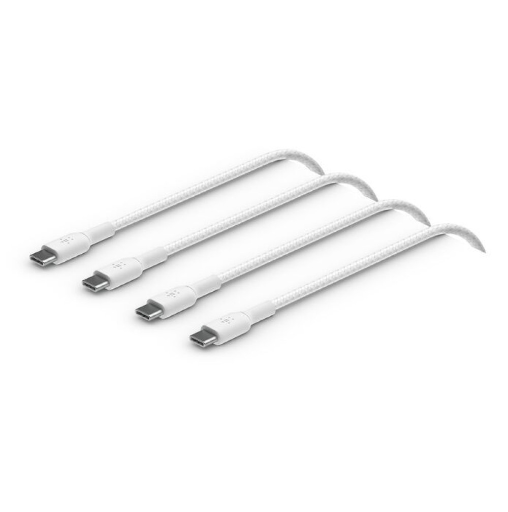 Belkin BoostCharge Braided USB-C to USB-C Cable 1m White (2-Pack)
