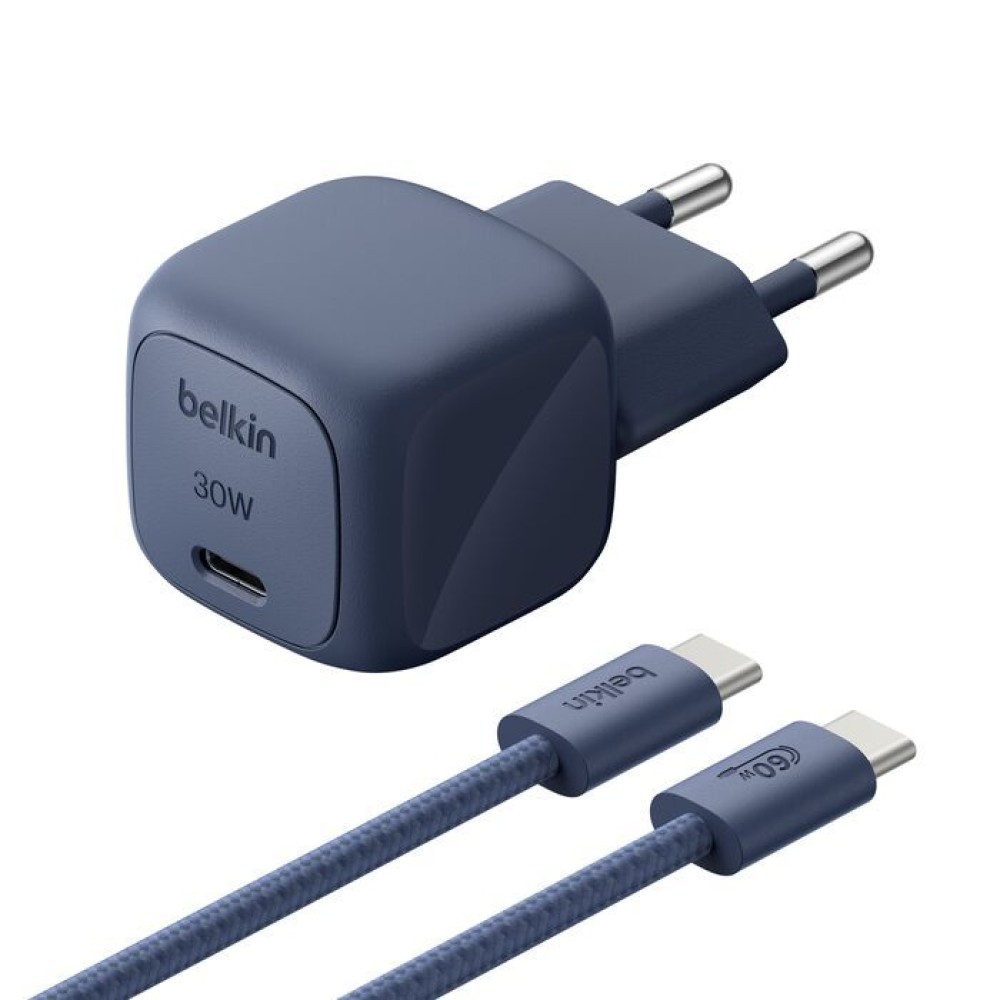Belkin BoostCharge Compact USB-C Wall Charger 30W Blue