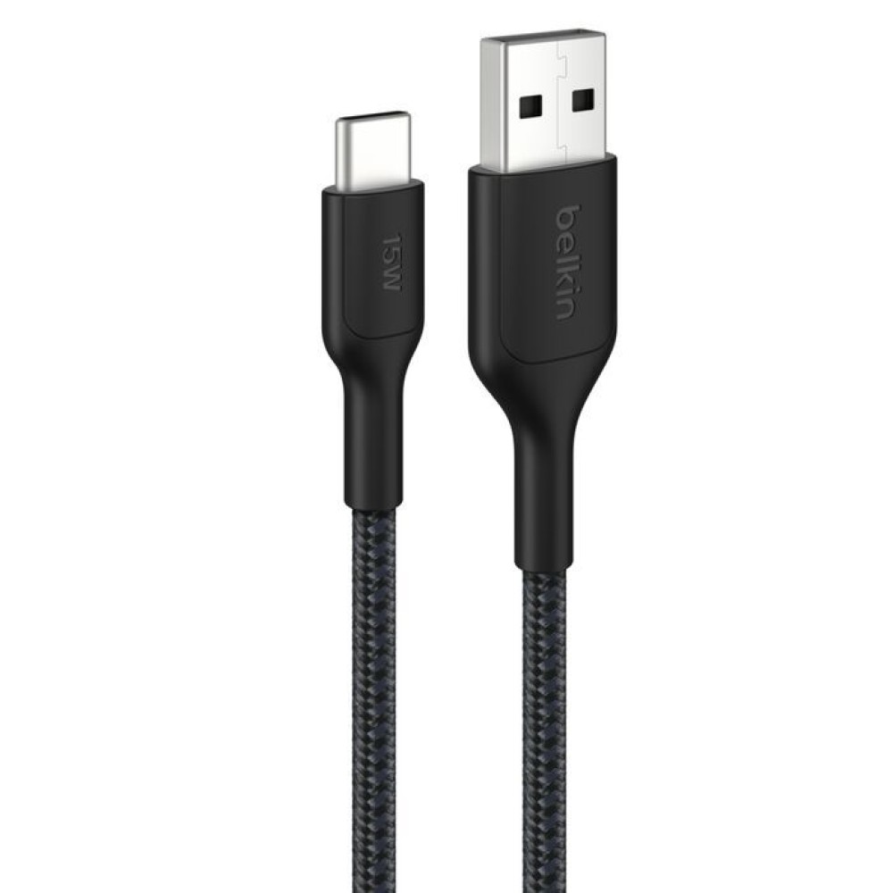 Belkin Braided USB-A to USB-C Cable 15W 2m Black