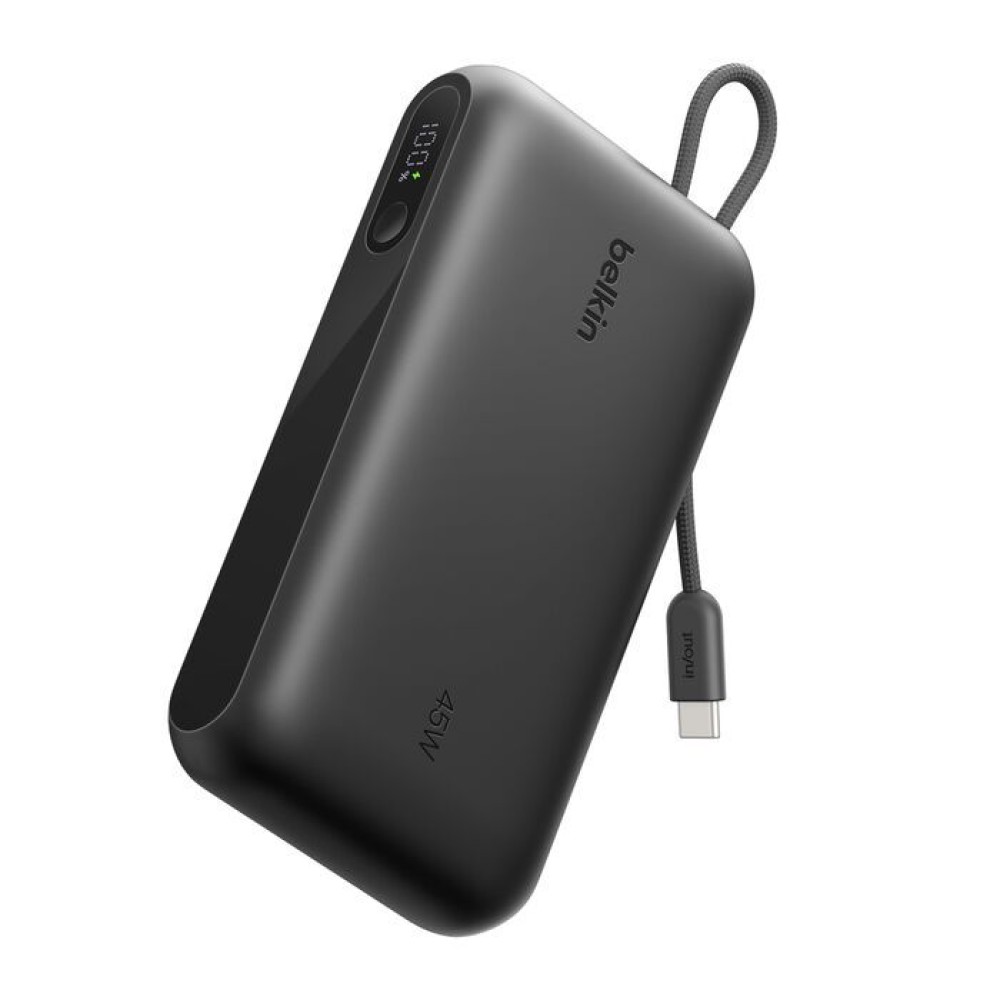 Belkin UltraCharge with Integrated Cable and Display 20000mAh PowerBank Black