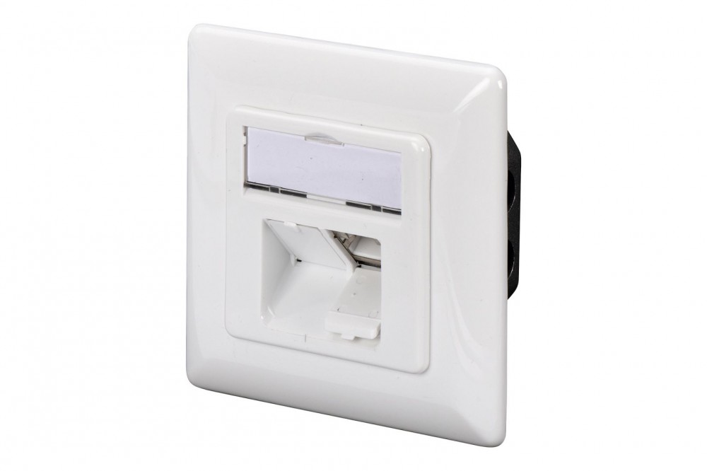 Digitus CAT 6A Class EA network outlet,shielded,2xRJ45,LSA