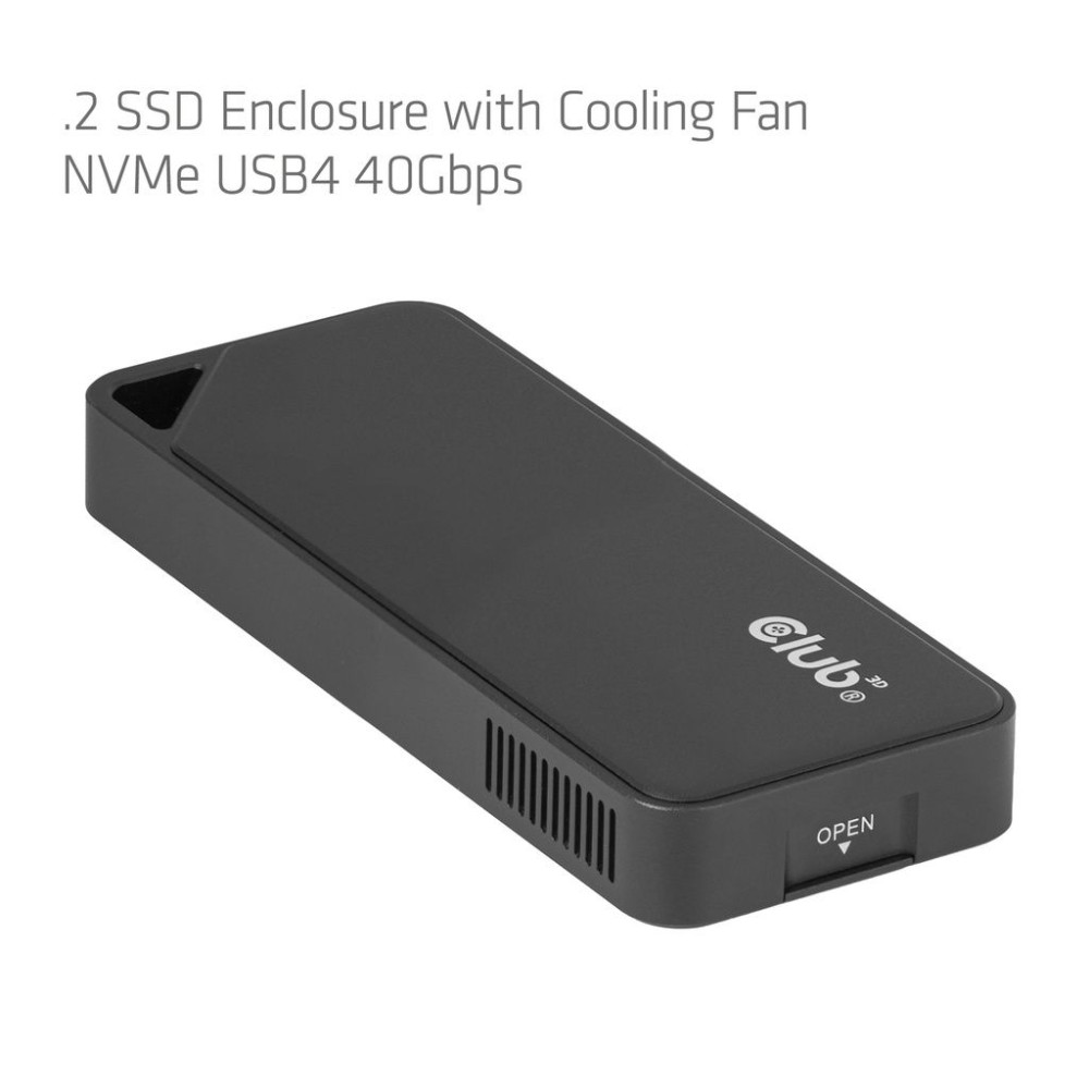 Club3D CAC-2510 M.2 SSD Enclosure with Cooling Fan NVMe USB4 40Gbps