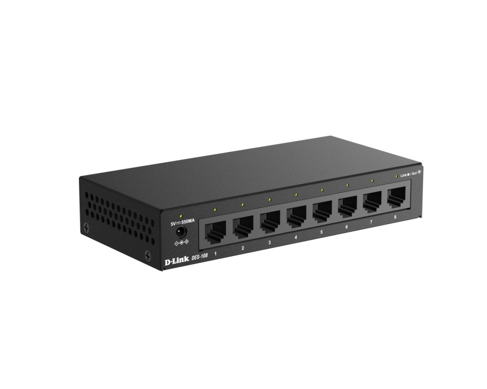 D-Link DES-108/V 8-Port Fast Ethernet Unmanaged Desktop Switch