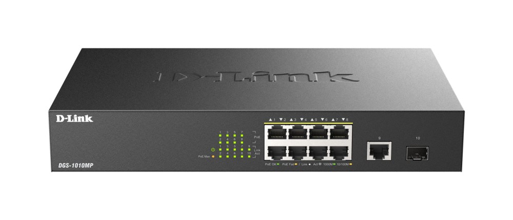D-Link DGS-1010MP 10-Port Gigabit PoE Switch
