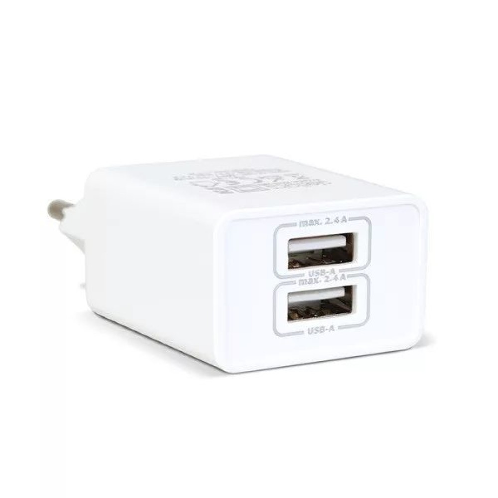 Delight USB-Ax2 charger adapter White