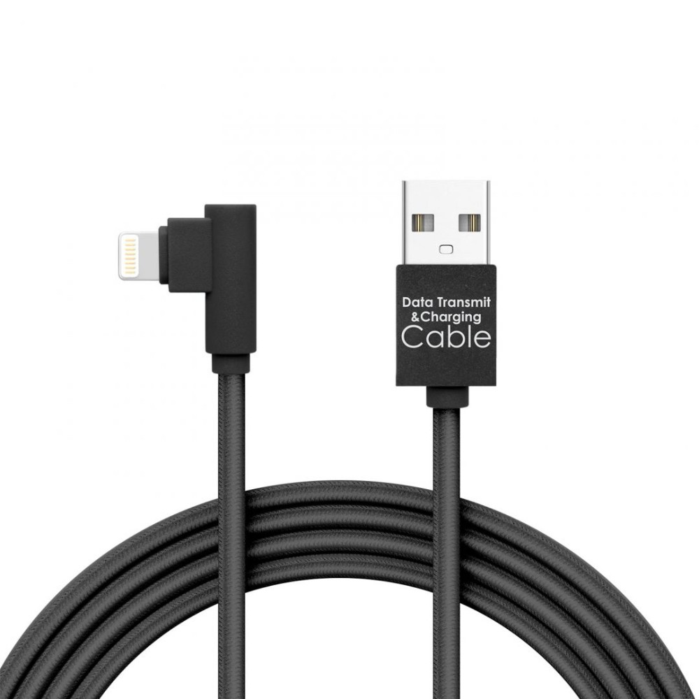 Delight iPhone Lightning 90° Adatkábel Black