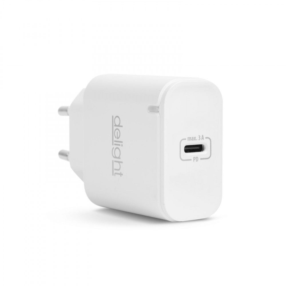 Delight Adapter - TypeC - gyorstöltő, PD20W - fehér