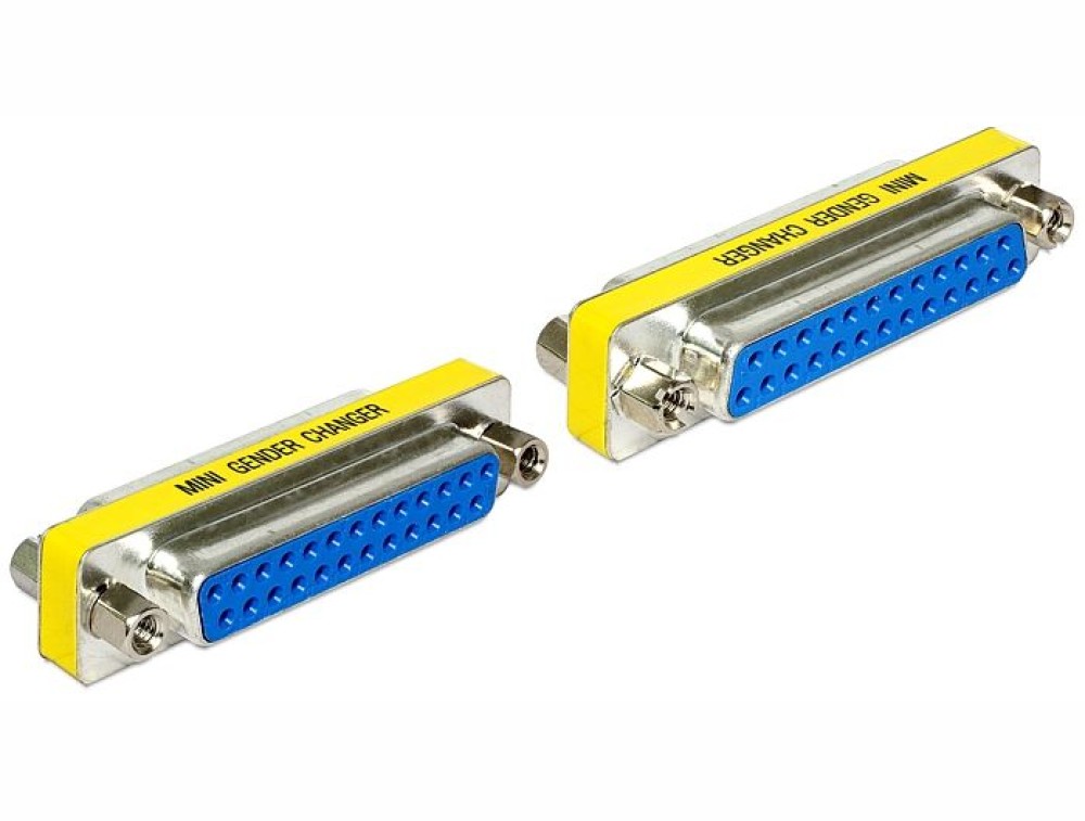 DeLock Adapter Sub-D 25 pin female > female Gender Changer