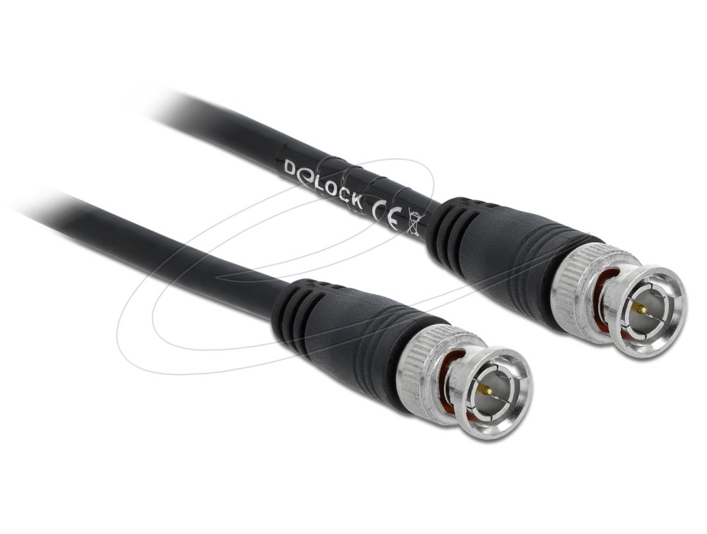 DeLock BNC male to BNC male 75 Ohm cable 20m Black