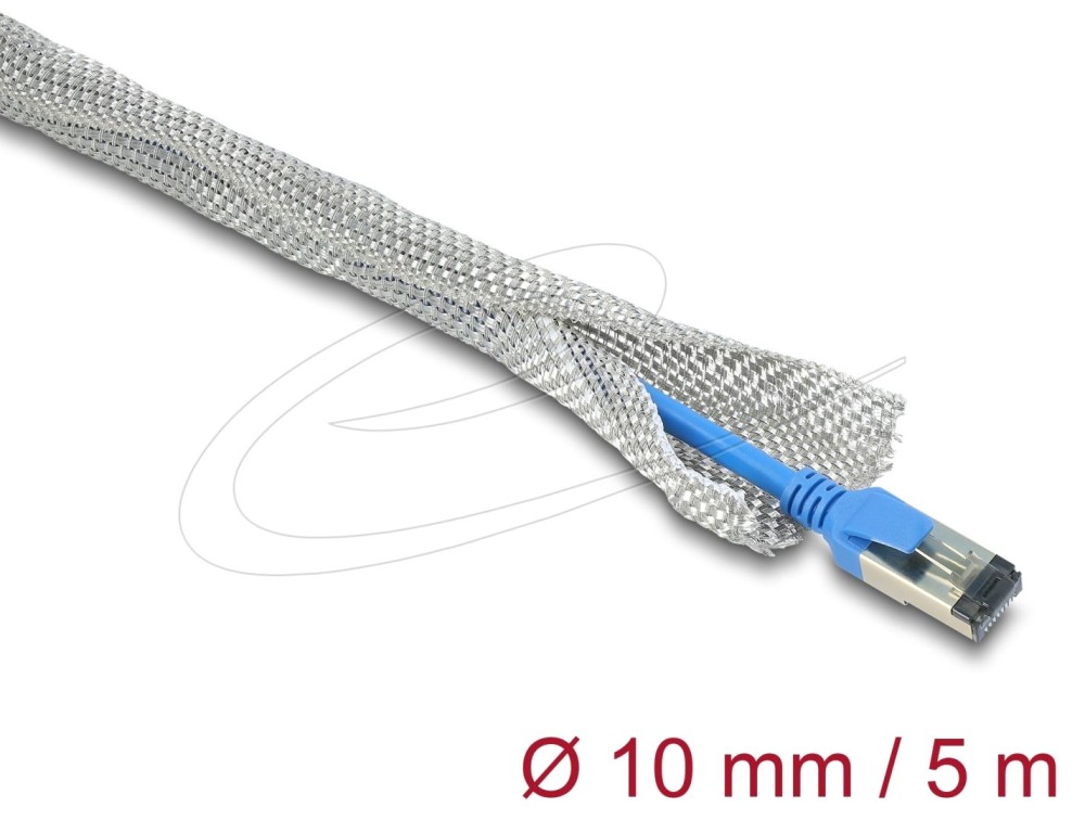DeLock Braided Sleeve for EMC shielding self-closing 5mx10mm