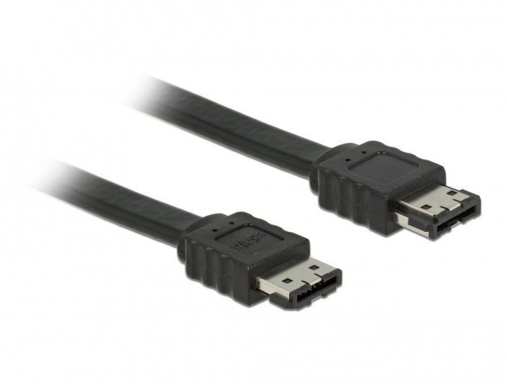 DeLock Cable eSATA 3 Gb/s receptacle > eSATA receptacle 1m Black