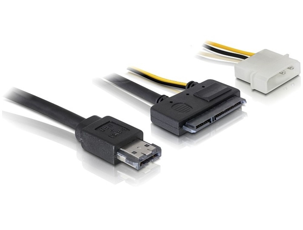 DeLock Cable eSATAp > SATA 22pin 3½