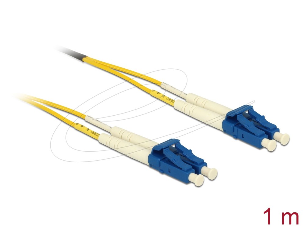 DeLock Cable Optical Fibre LC > LC Singlemode OS2 1m Yellow