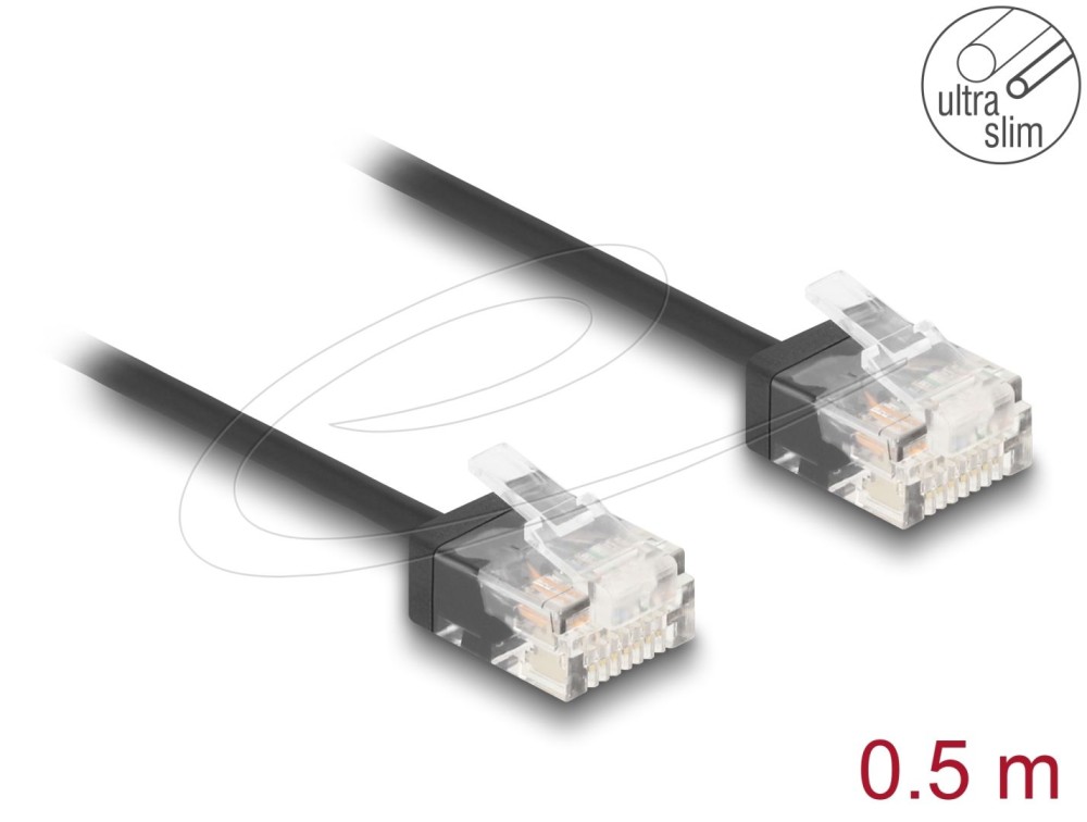 DeLock CAT6 U-UTP Patch Cable 0,5m Black