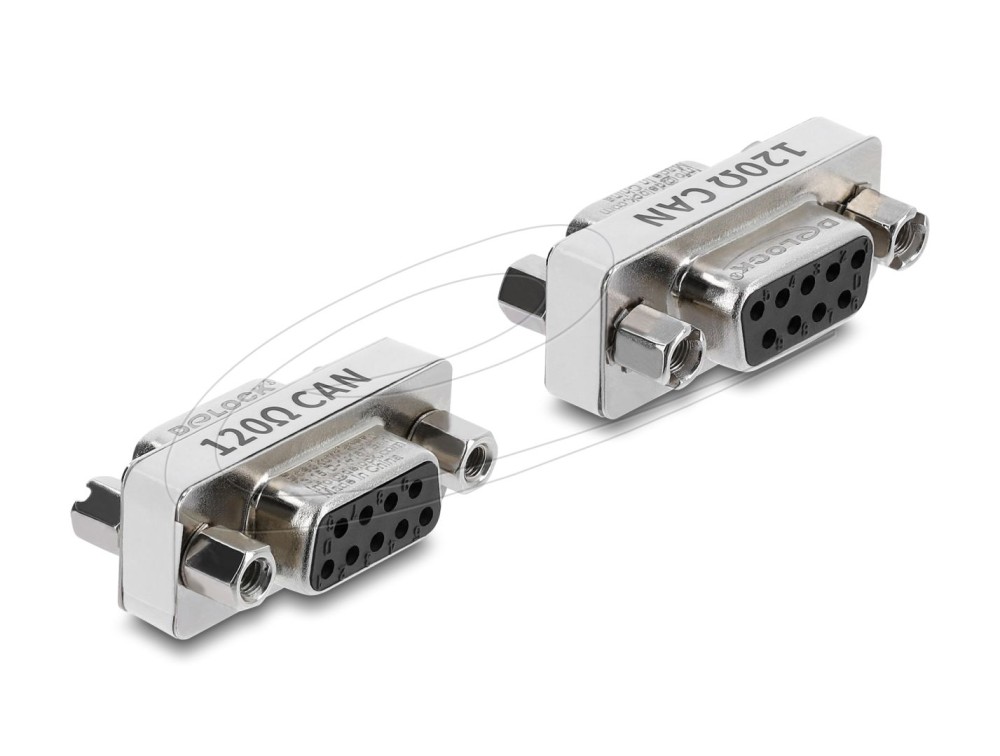 DeLock D-Sub 9 pin CAN Bus Adapter female to female 120 ohms resistor