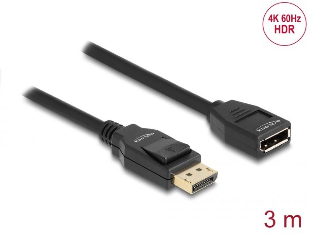 DeLock DisplayPort male/male cable 3m Black