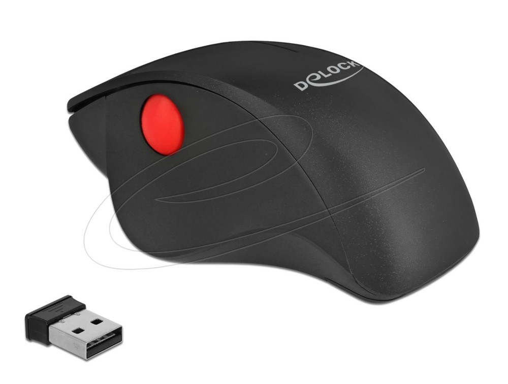 DeLock Ergonomic Wireless Vertical Mouse Black
