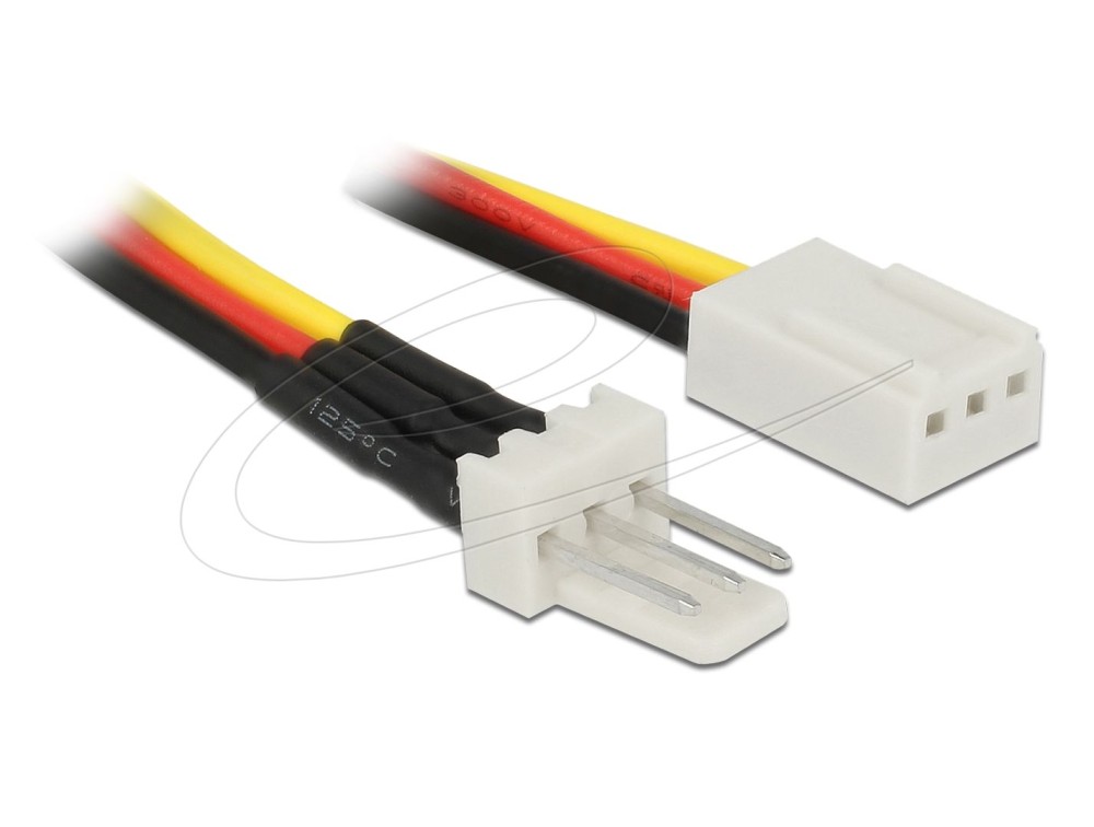 DeLock Fan Power Cable 3 pin male to 3 pin female 30cm