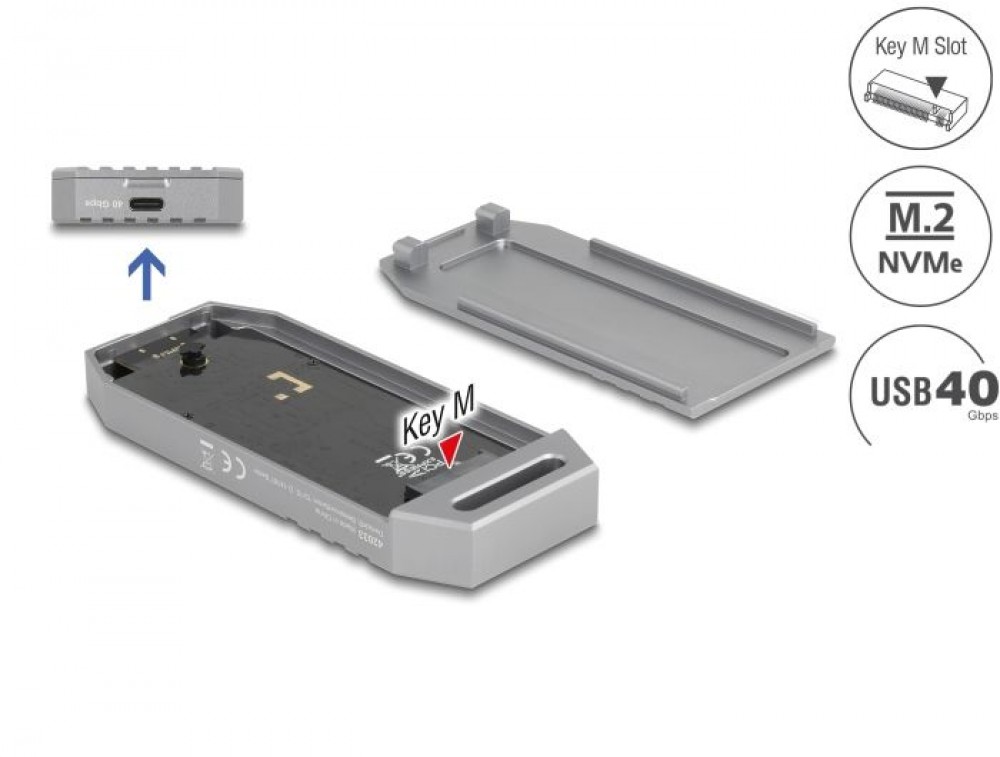 DeLock M.2 NVMe SSD Enclosure USB 40 Gbps tool free