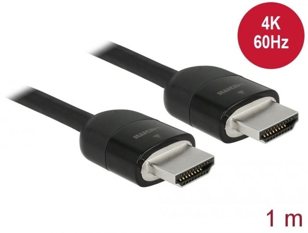 DeLock Premium HDMI Cable 4K 60 Hz 1m