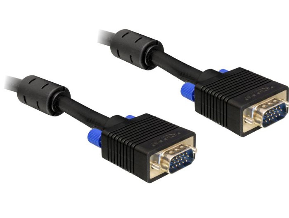 DeLock SVGA male-male kábel 15m Black