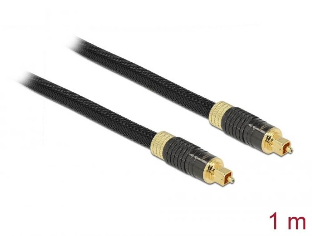 DeLock Toslink Standard Cable male - male 1m Black