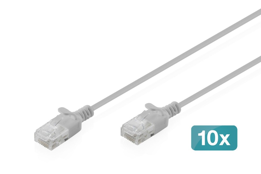 Digitus CAT6 U-UTP Patch Cable 1,5m Grey (10 Pack)