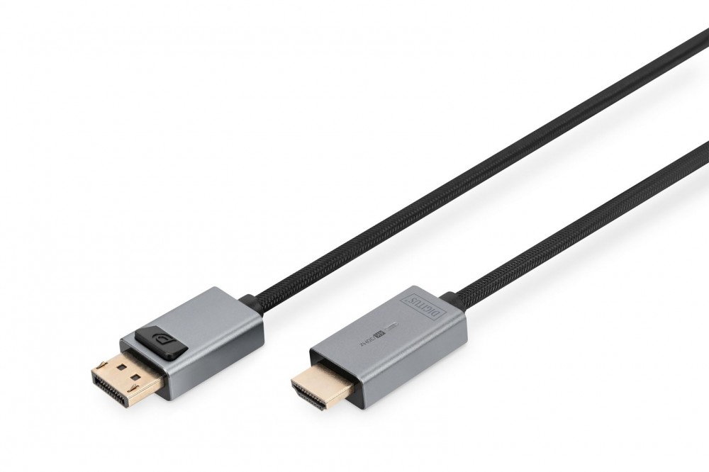 Digitus DB-340202-030-S 4K DisplayPort Adapter Cable, DP - HDMI Type A