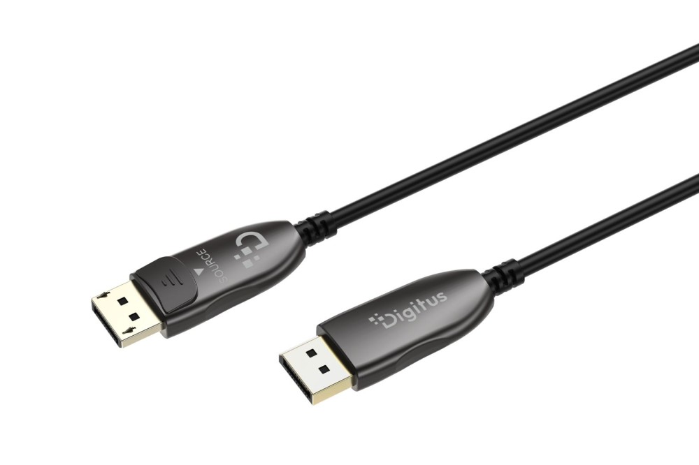 Digitus DisplayPort AOC Hybrid fiber optic UHD 8K cable 60m Black
