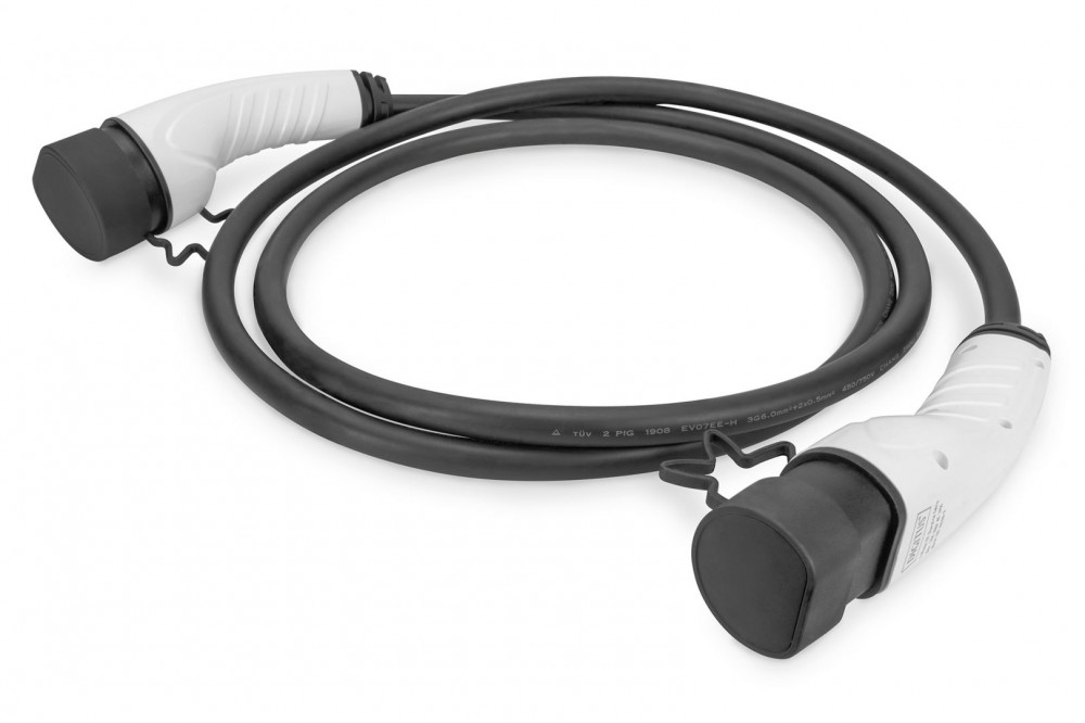 Digitus EV charging cable type 2 to type 2 7,5m Black