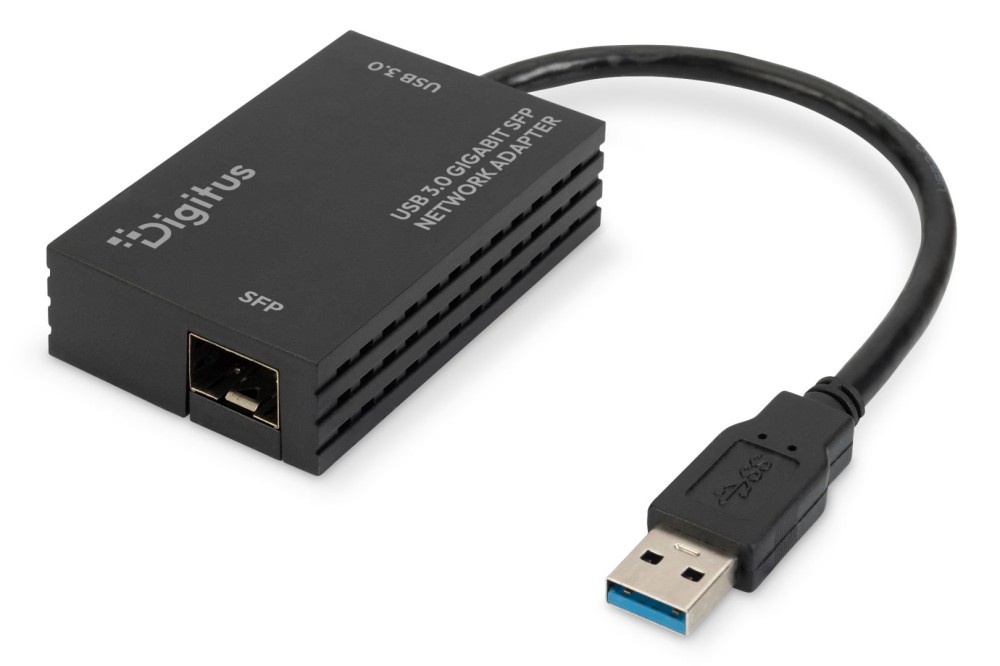 Digitus USB 3.0 Gigabit SFP network adapter Black