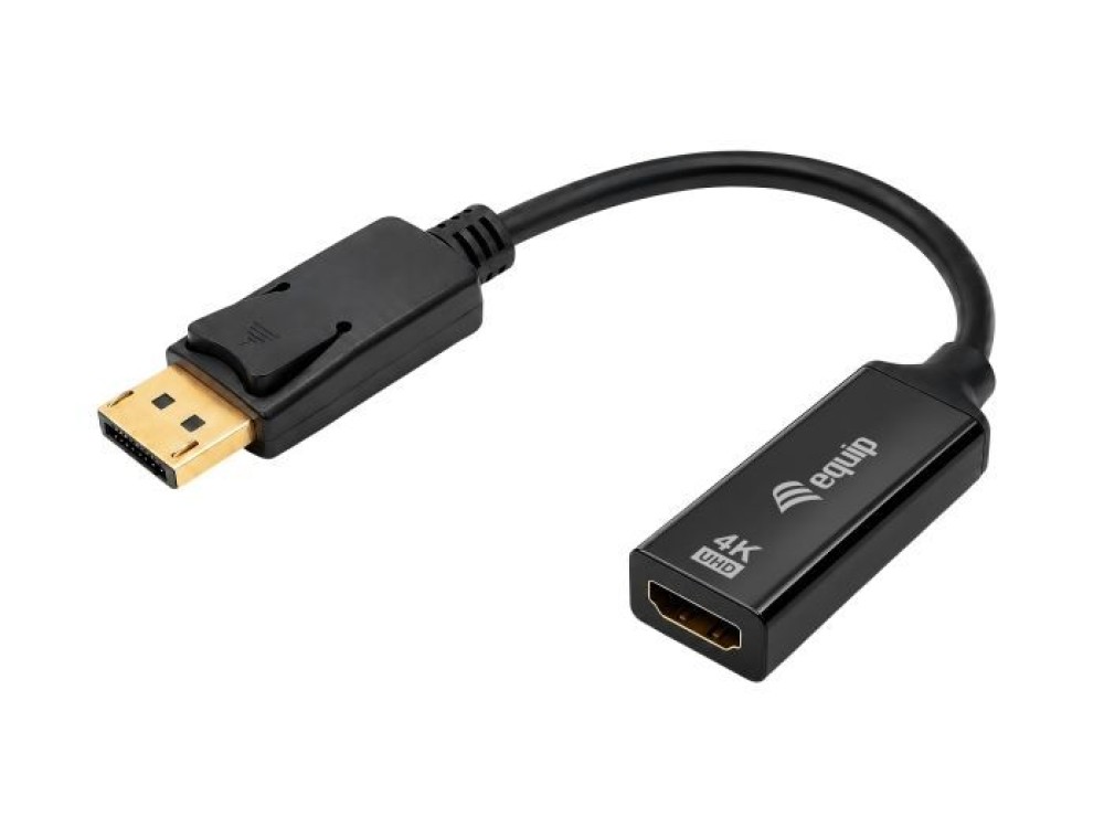 EQuip DP to HDMI male/famale Video Adapter 4K 0,15m Black