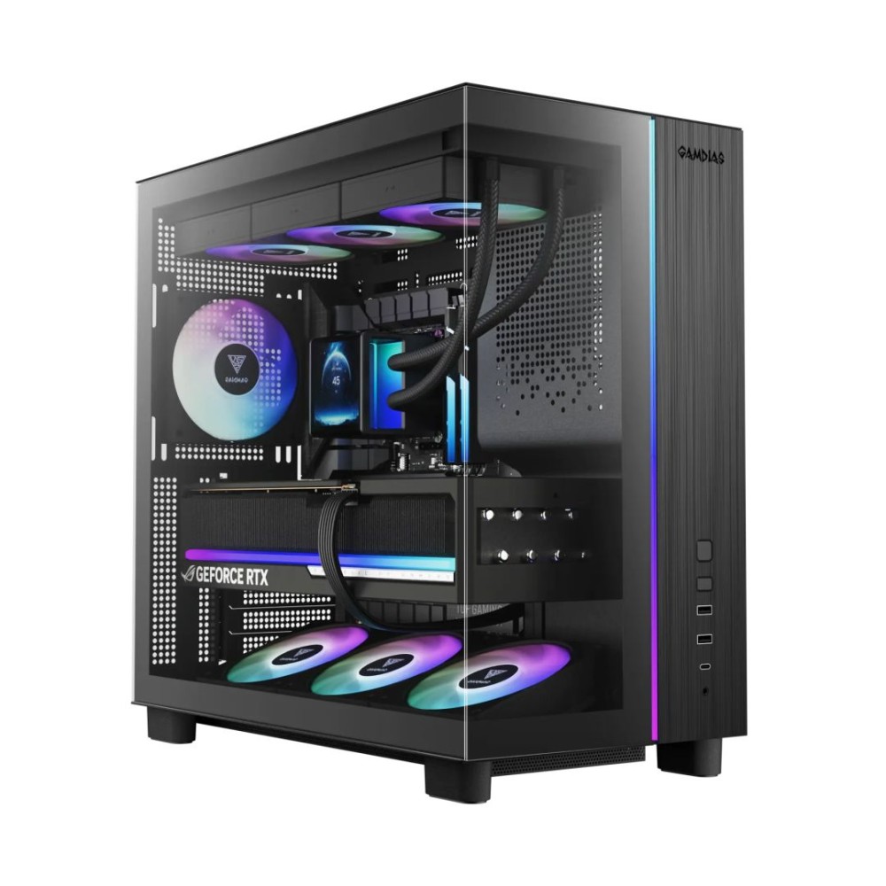 Gamdias Atlas M4 Tempered Glass Black