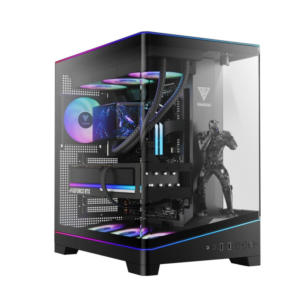 Gamdias Atlas P6 CG Tempered Glass Black