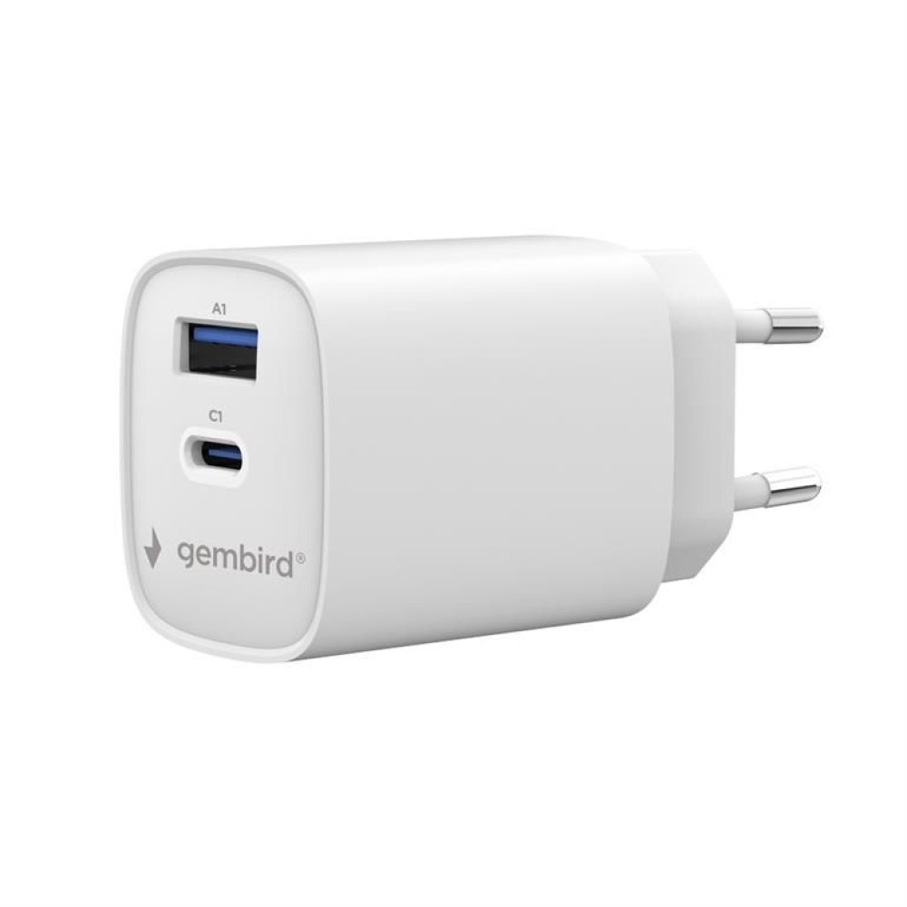 Gembird 2-Port 30W USB Fast Charger White