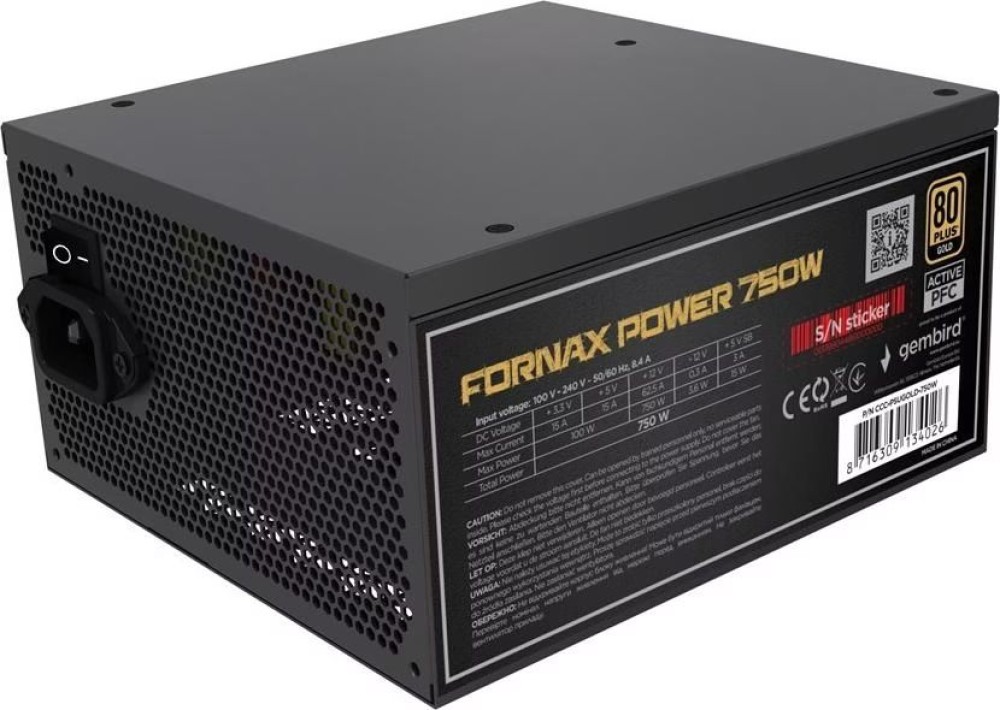 Gembird 750W 80+ Gold CCC-PSUGOLD-750W
