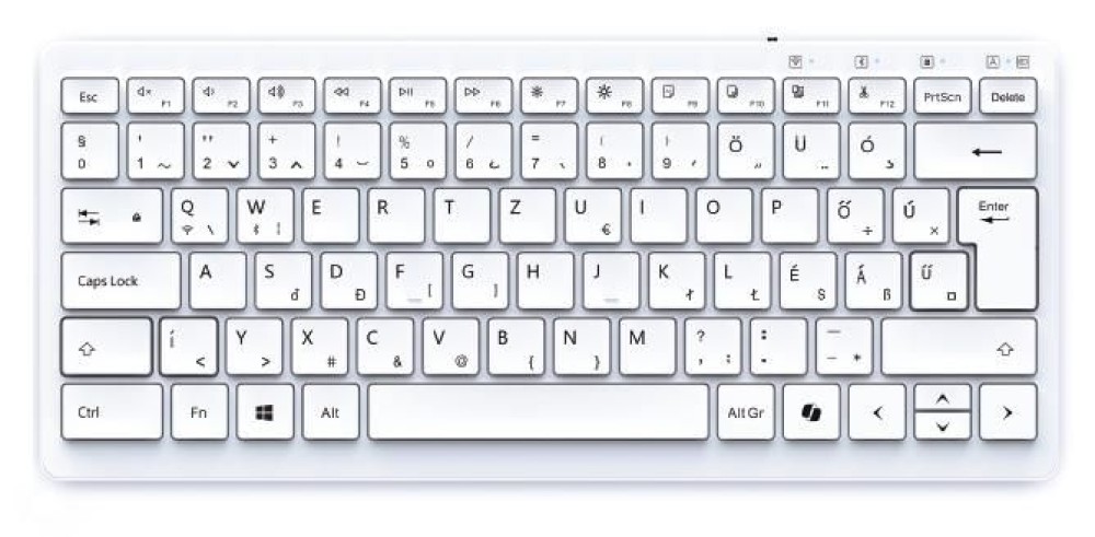 Gembird Slimline Wireless Bluetooth Keyboard White HU